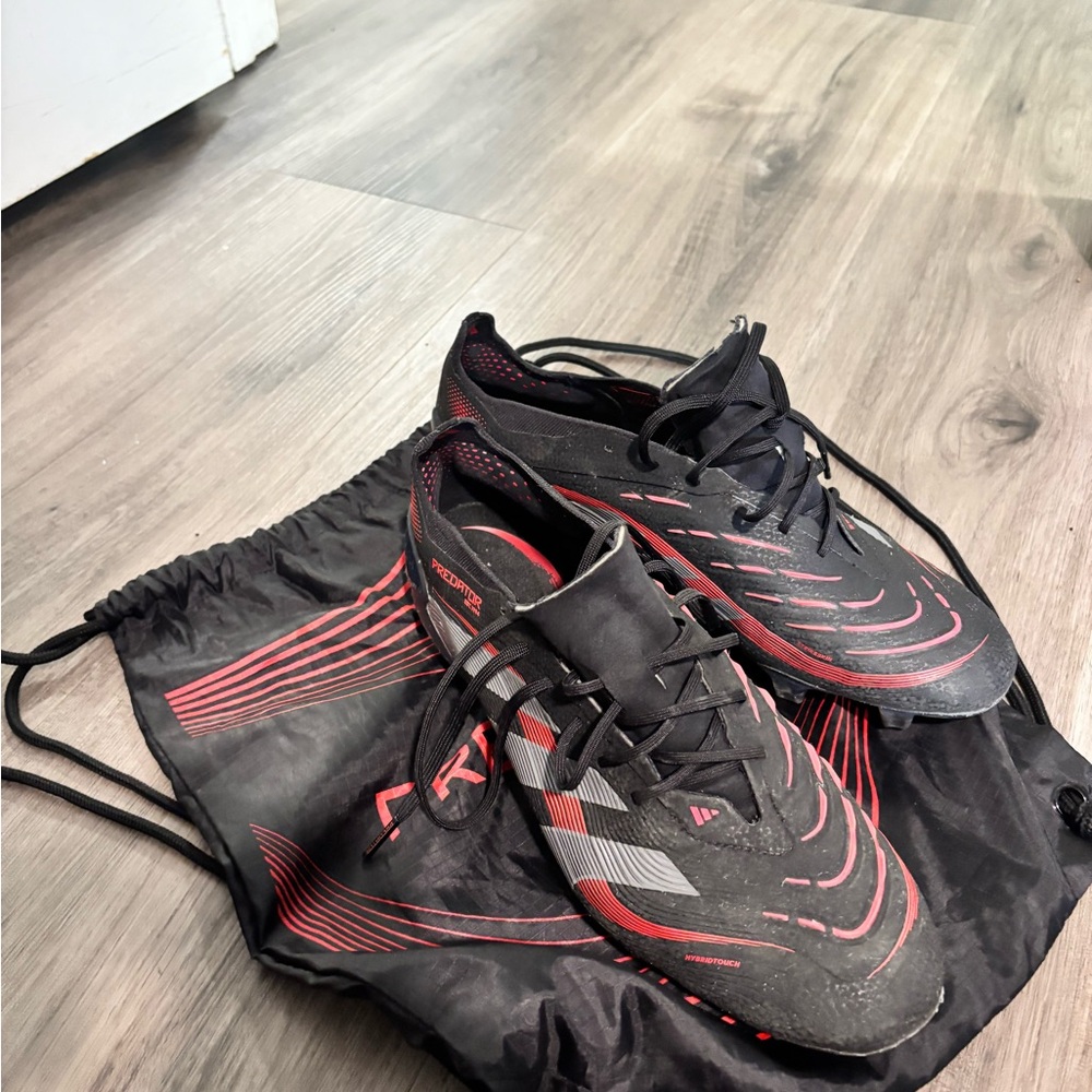 adidas Black and Red Athletic Shoes